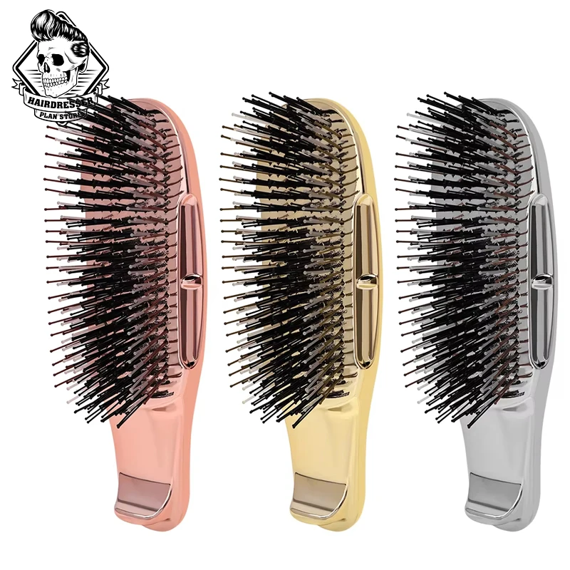 

Professional Electroplated Massage Comb Salon Dry Wet Hairdressing Curly For Woman Hair Combs Barbershop Styling Tools Supplies