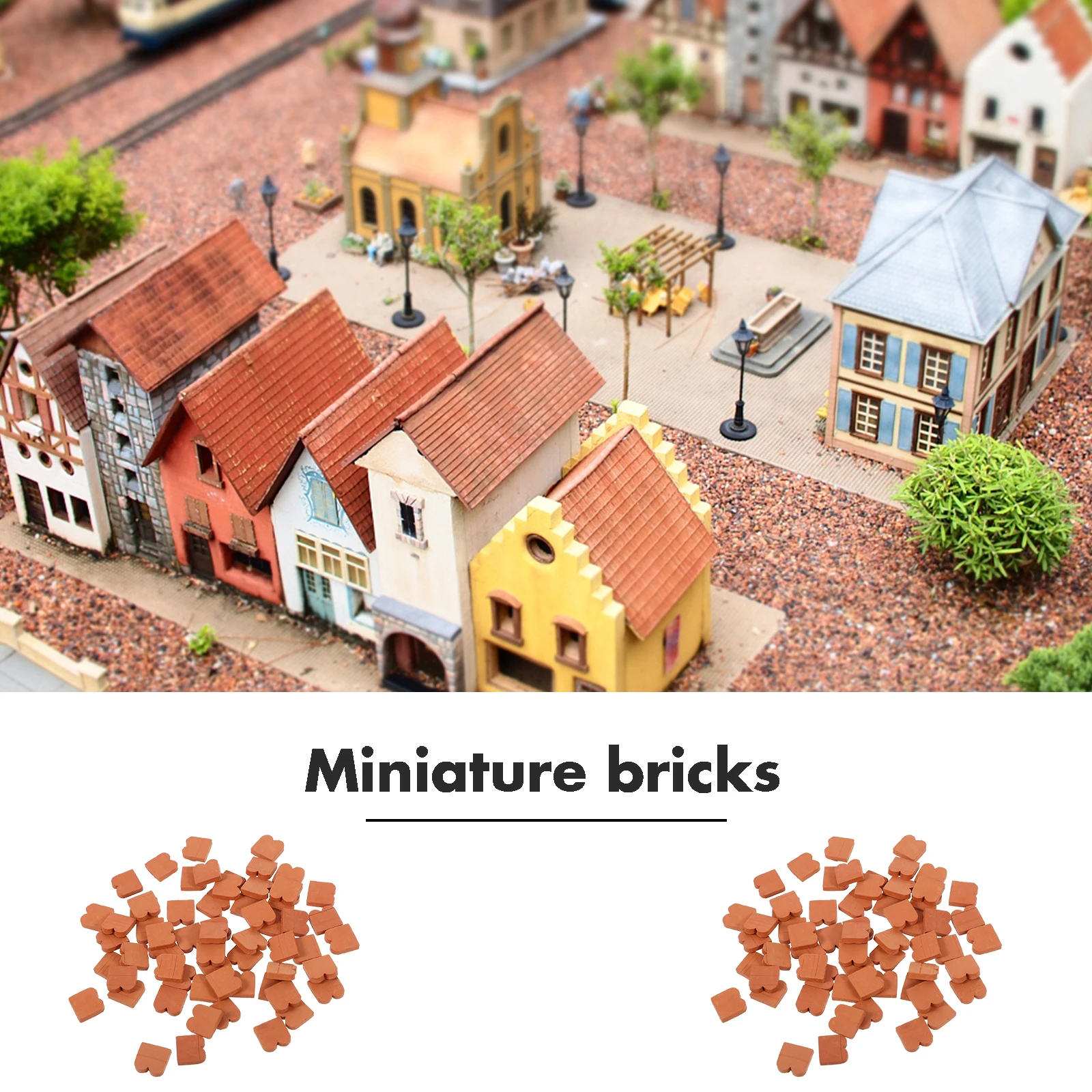 

100 Pcs Simulated Brick Accessories Work Miniature Soil Model Little Bricks