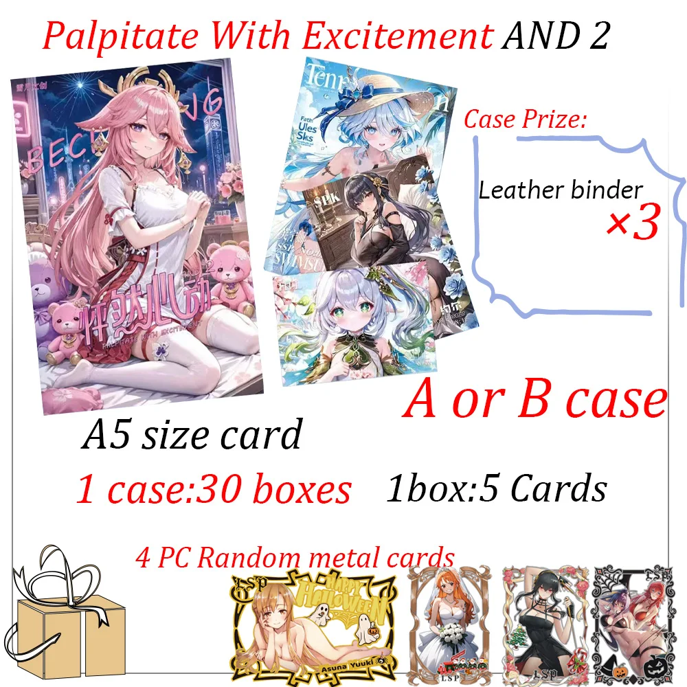 New Palpitate With Excitement 2 A5 Size Card Anime Hobby Collection Waifu Cards ACG CCG Girls Booster Box Hobbies Gifts