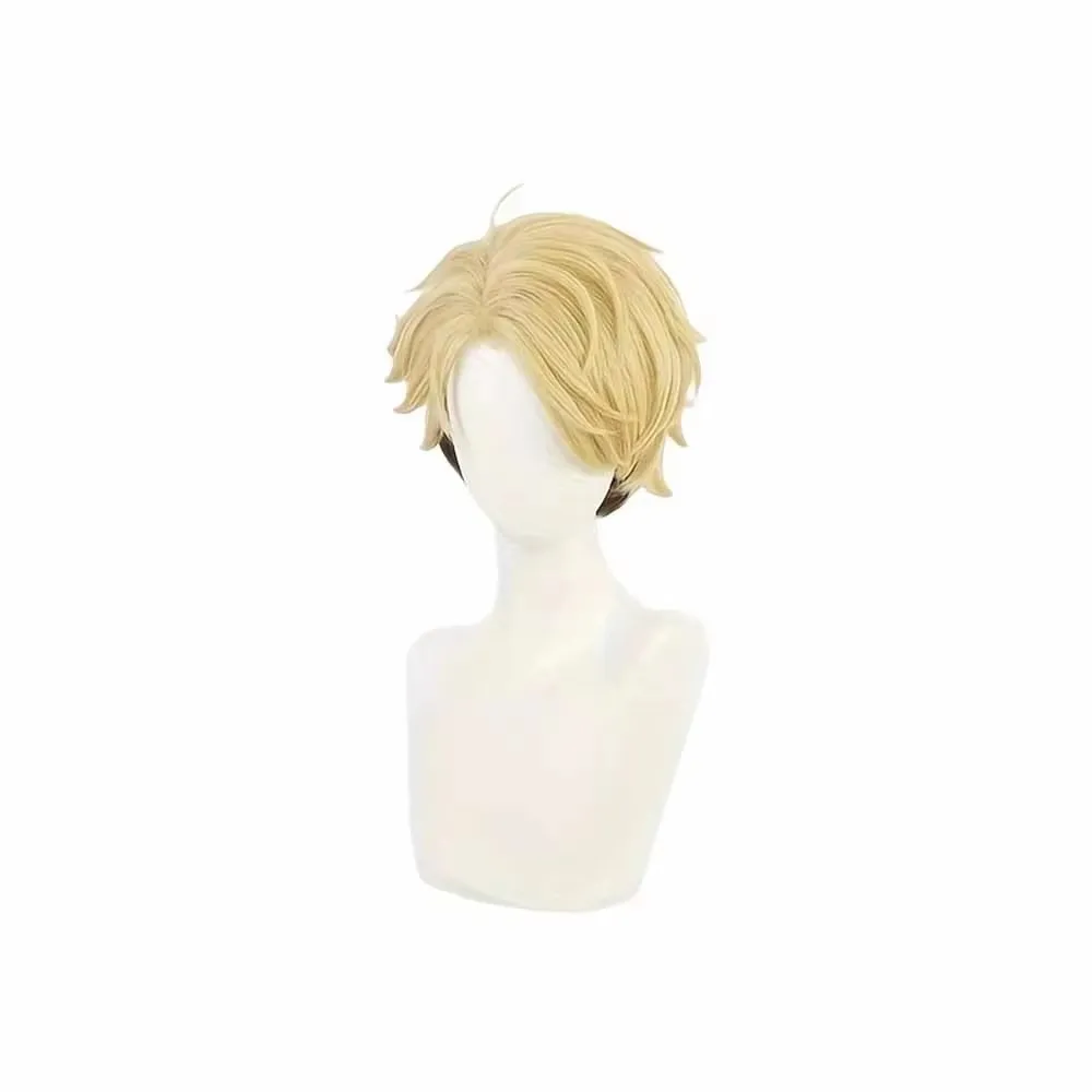 

Anime Cosplay Narukami Arashi Wig Short Curly Blonde Brown Synthetic Hair Peluca For Frieren Festival Role Play Props