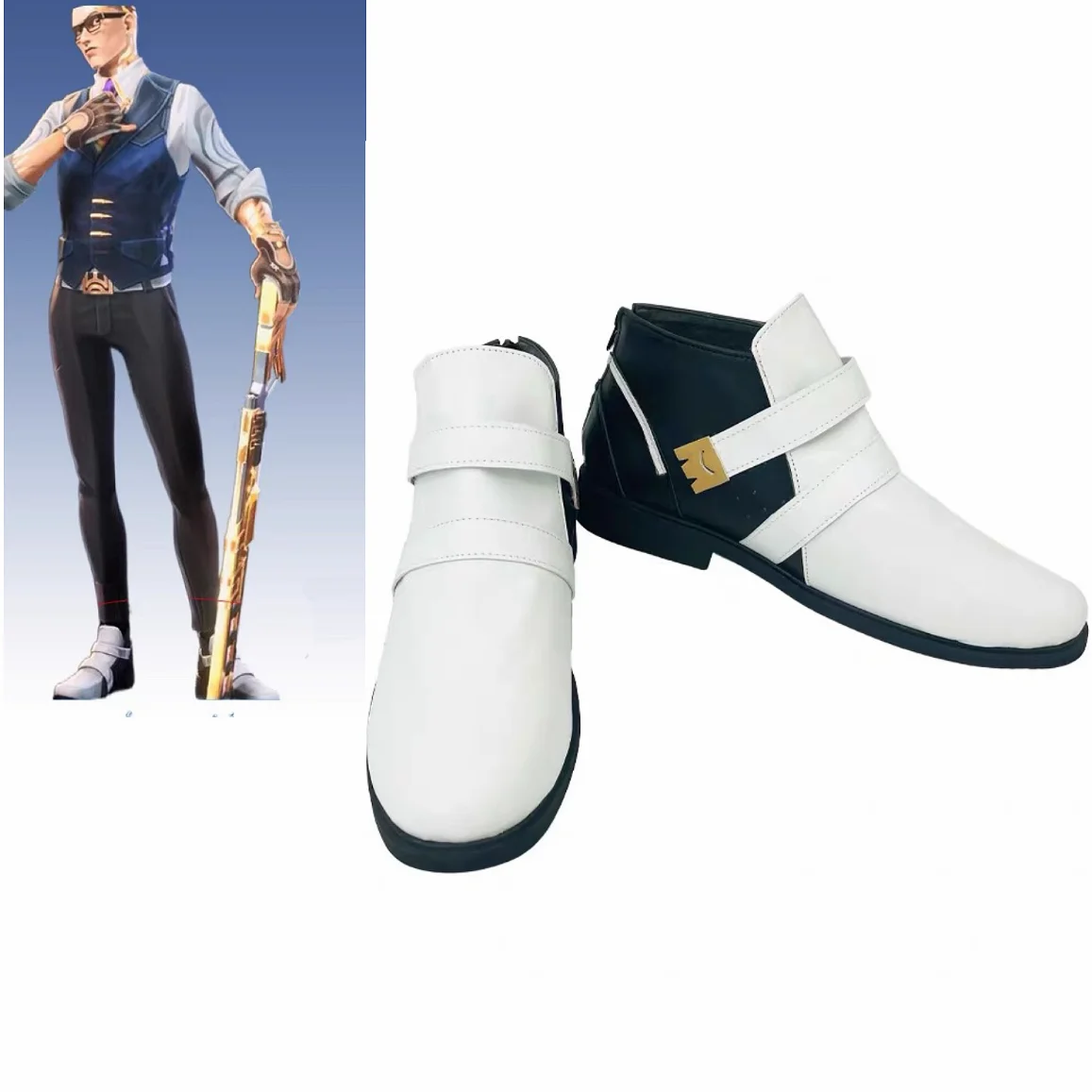 Fantasy VALORANT Chamber Cosplay Costume Shoes Men  Halloween Carnival Party Boots