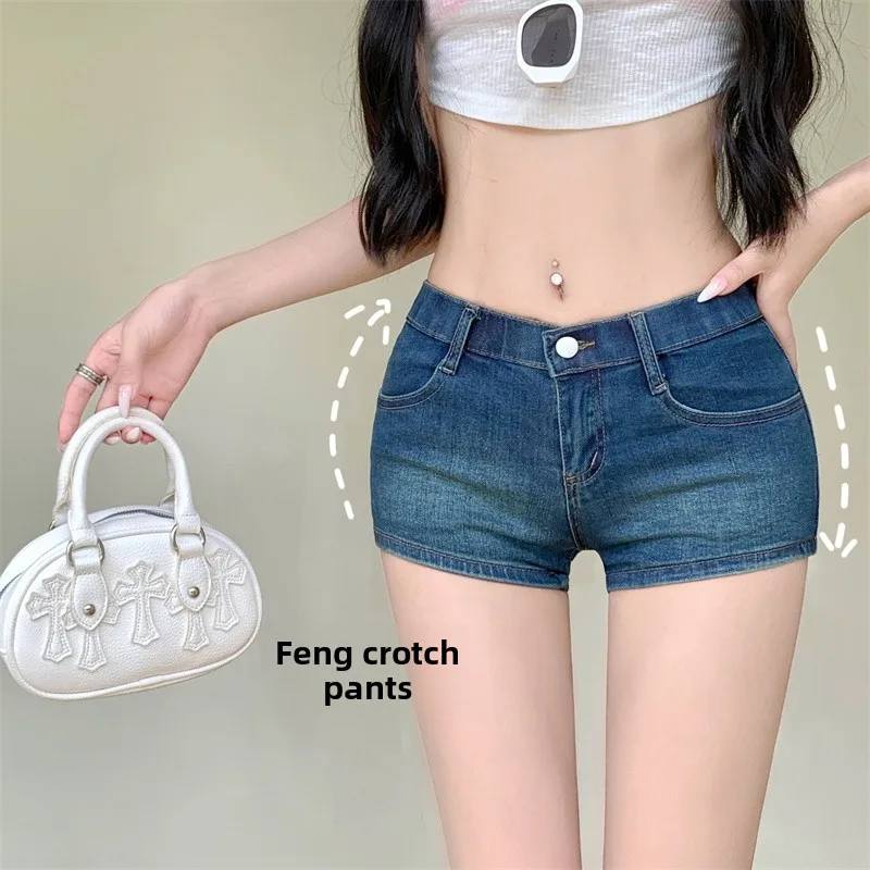 

Low Waist Waterdrop Pad Plump Hip Jeans ort Pants Sexy Girl Sle Korean High Waist Straight Leg Summer Casual Denim orts