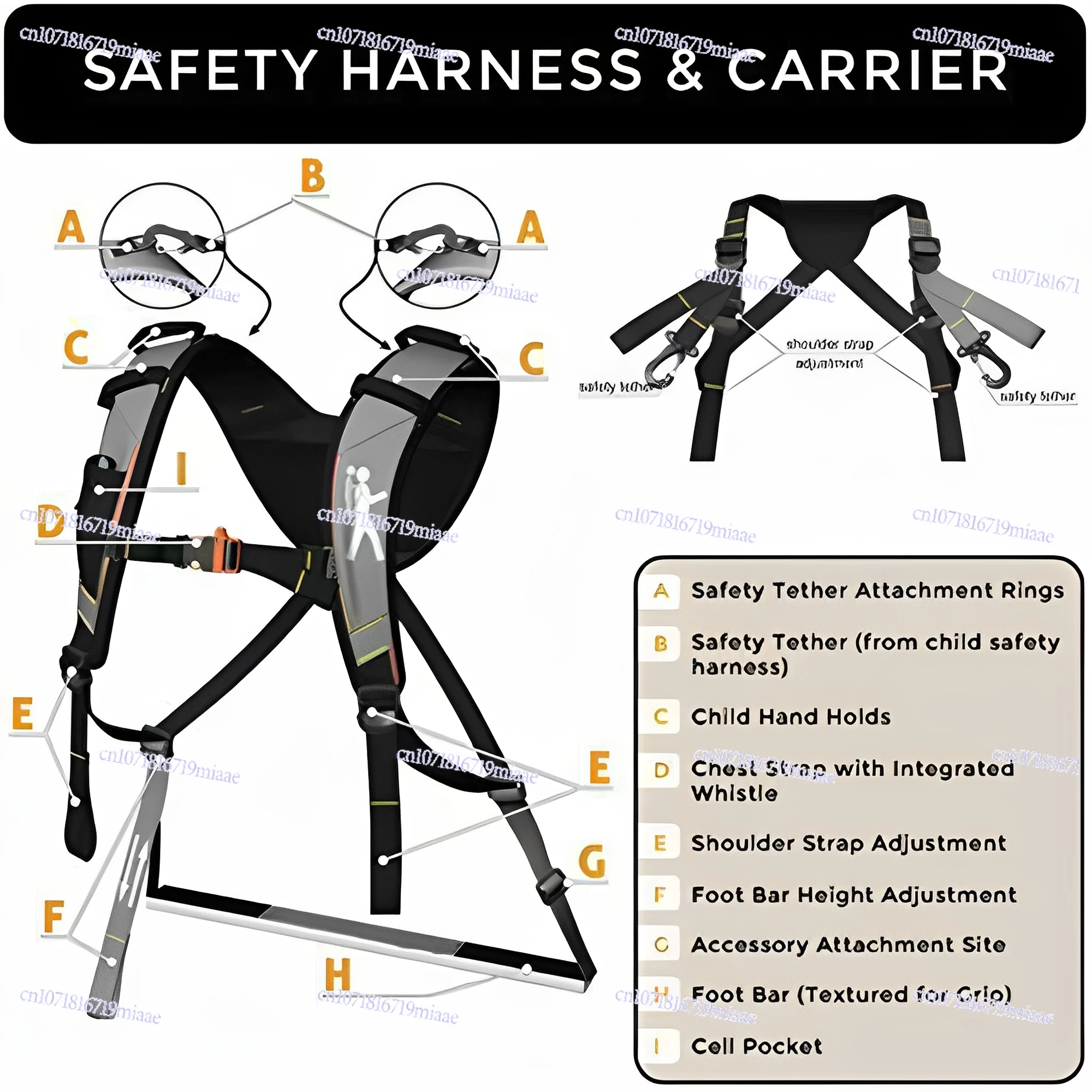 Children's Standing Strap Safe Travel Free Hands To Reduce The Burden of Carrying Babies Anti-lost