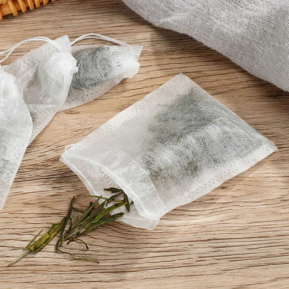 100pcs Convenient Corn Fiber Seal Filter Food Grade Scented Tea Pouch Storage Container Tea Bags Spice Filters