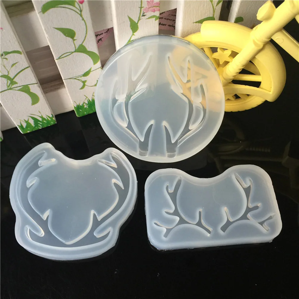 

3pcs Silicone Hanging Ornament Mold Peony Flower Shape Baking Craft Diy Jewelry Making Tool For Cake Chocolate Fondant Ice Cube