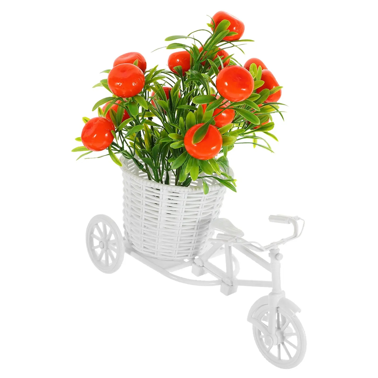 

Artificial Silk Flower Arrangement Faux Orange DecorFlower Set for Table Home Office Party Wedding Centerpiece