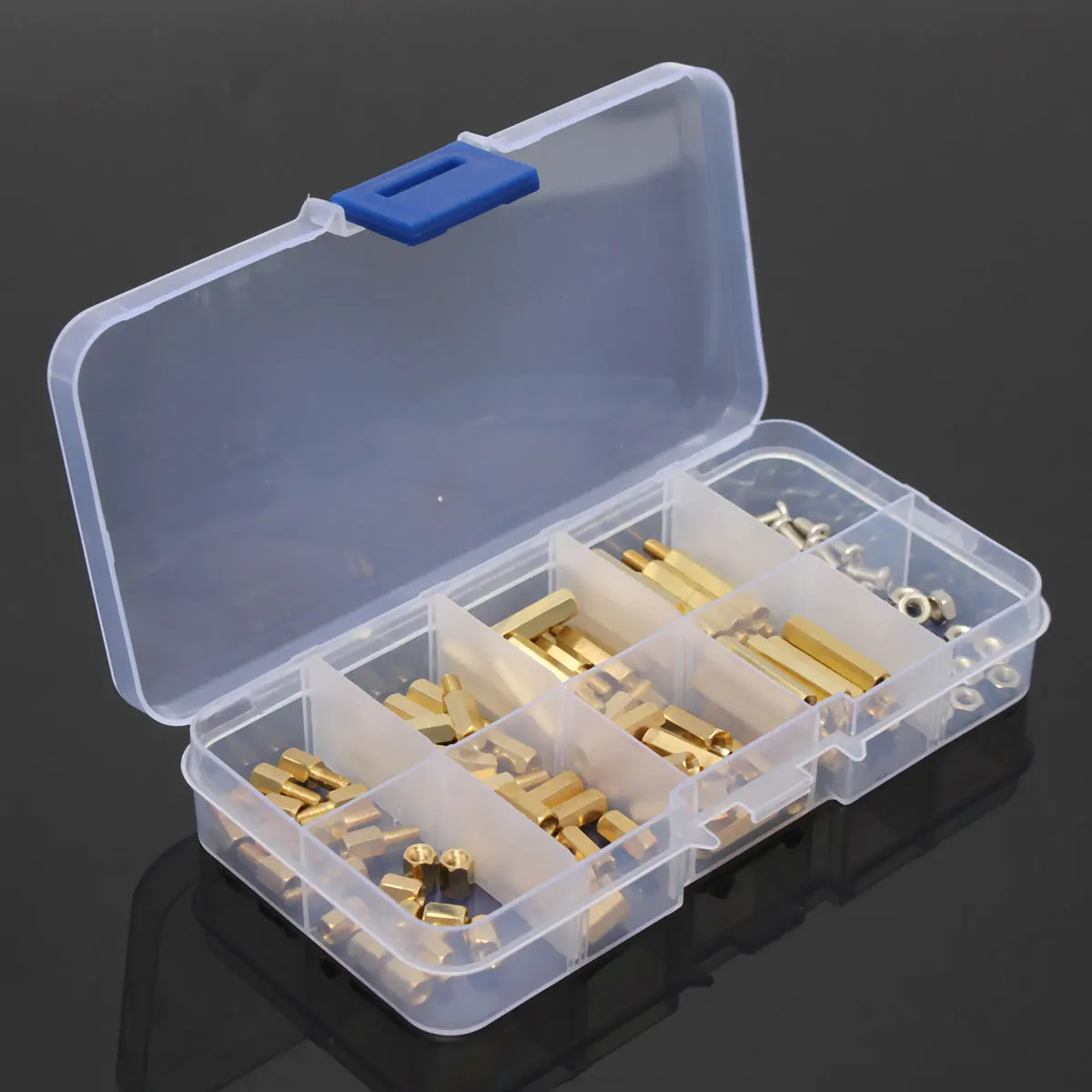 120pcs M3 남성 여성 황동 16 진수 열 Standoff 지원 스페이서 기둥 M3 나사 너트 PCB 보드