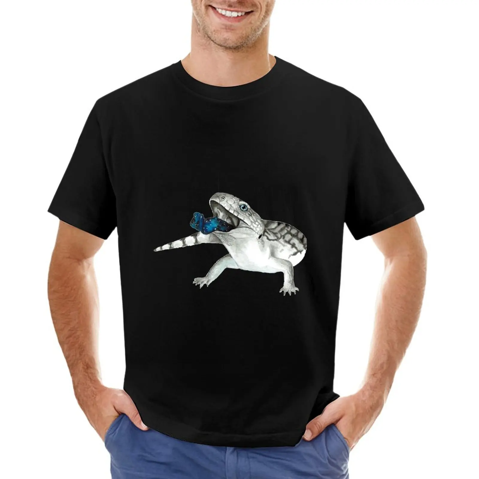 

Cosmic Blue Tongued Lizard T-Shirt plus sizes blanks customizeds graphic t shirts mens t shirt