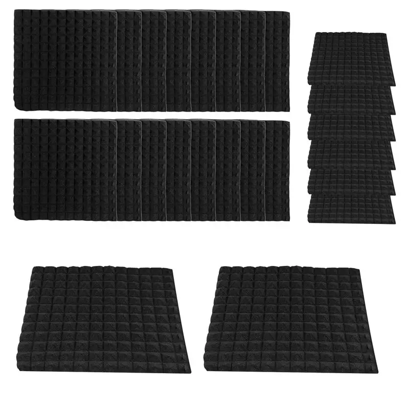 AA73 24 Stück 30X30X2,5Cm Schalldämmwolle Schalldämmungsschaum Schalldämmungsschaumstoff