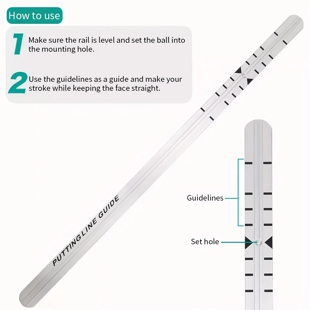 Golf Putting Line Guide Putting Practice Suitable for Indoor and Outdoor Use to Keep the Ball on a Straight Line Correcting
