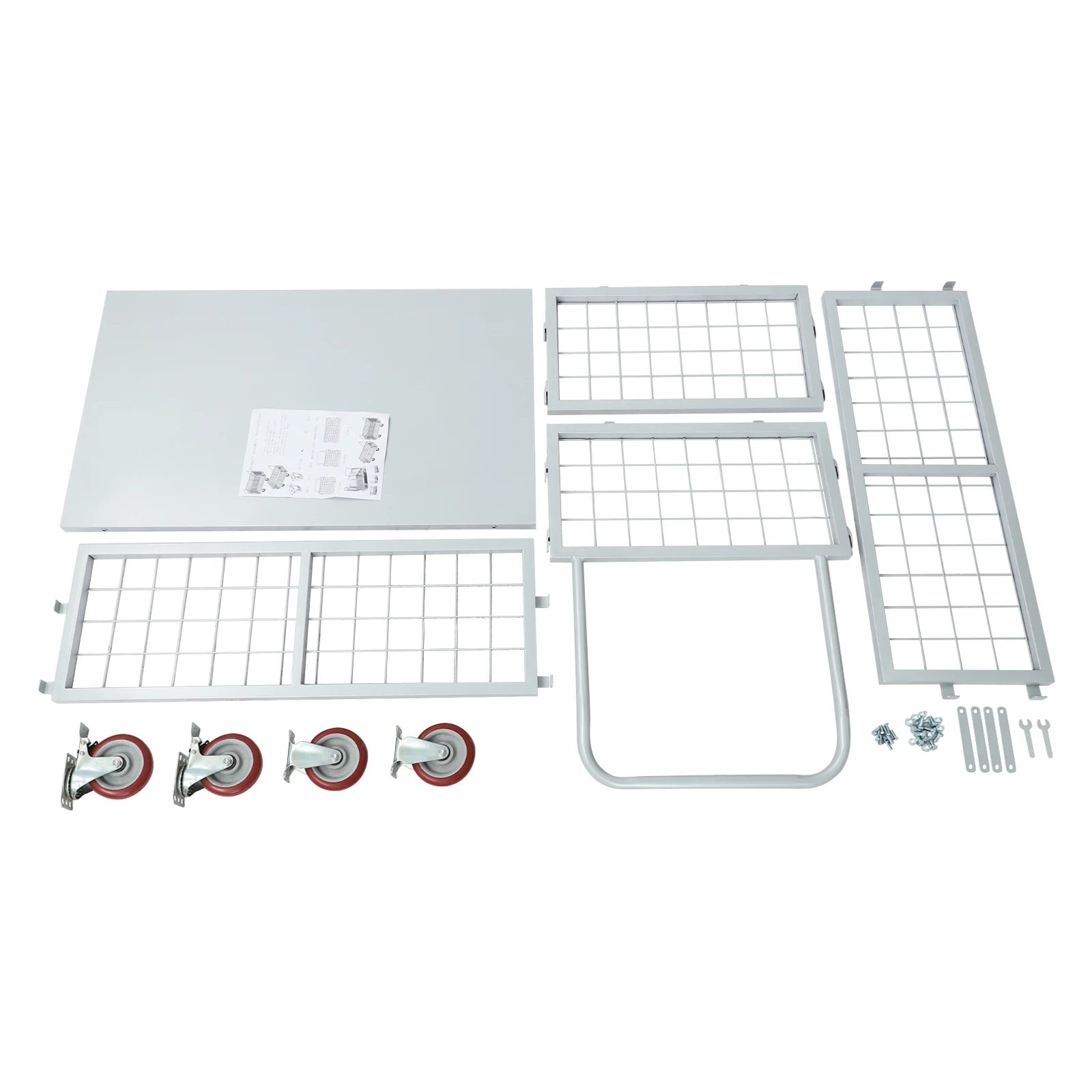 Wózek ręczny, wytrzymały wózek warsztatowy o udźwigu 1000 kg, uniwersalny wózek transportowy 4w1 z 4 kołami do zakupów/warzywniaków/szop magazynowych