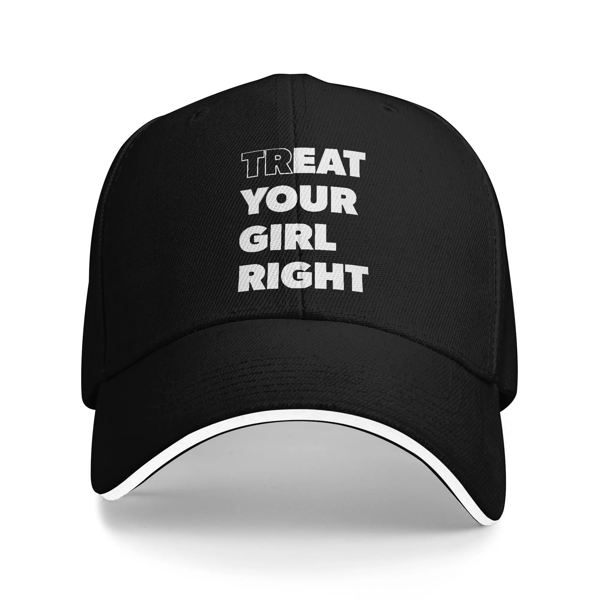 Treat Eat Your Girl Right Funny Naughty Sandwich Hat Unisex ,Fashion  Hat Fishing Hat Breathable Polyester Baseball Cap Summer