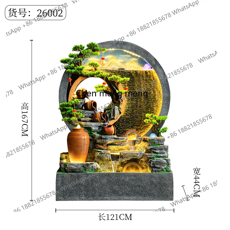 ستارة مائية جدار غرفة المعيشة تشغيل شاشة مائية تقسيم نافورة الجنينة المناظر الطبيعية فناء داخلي، زخرفة #6