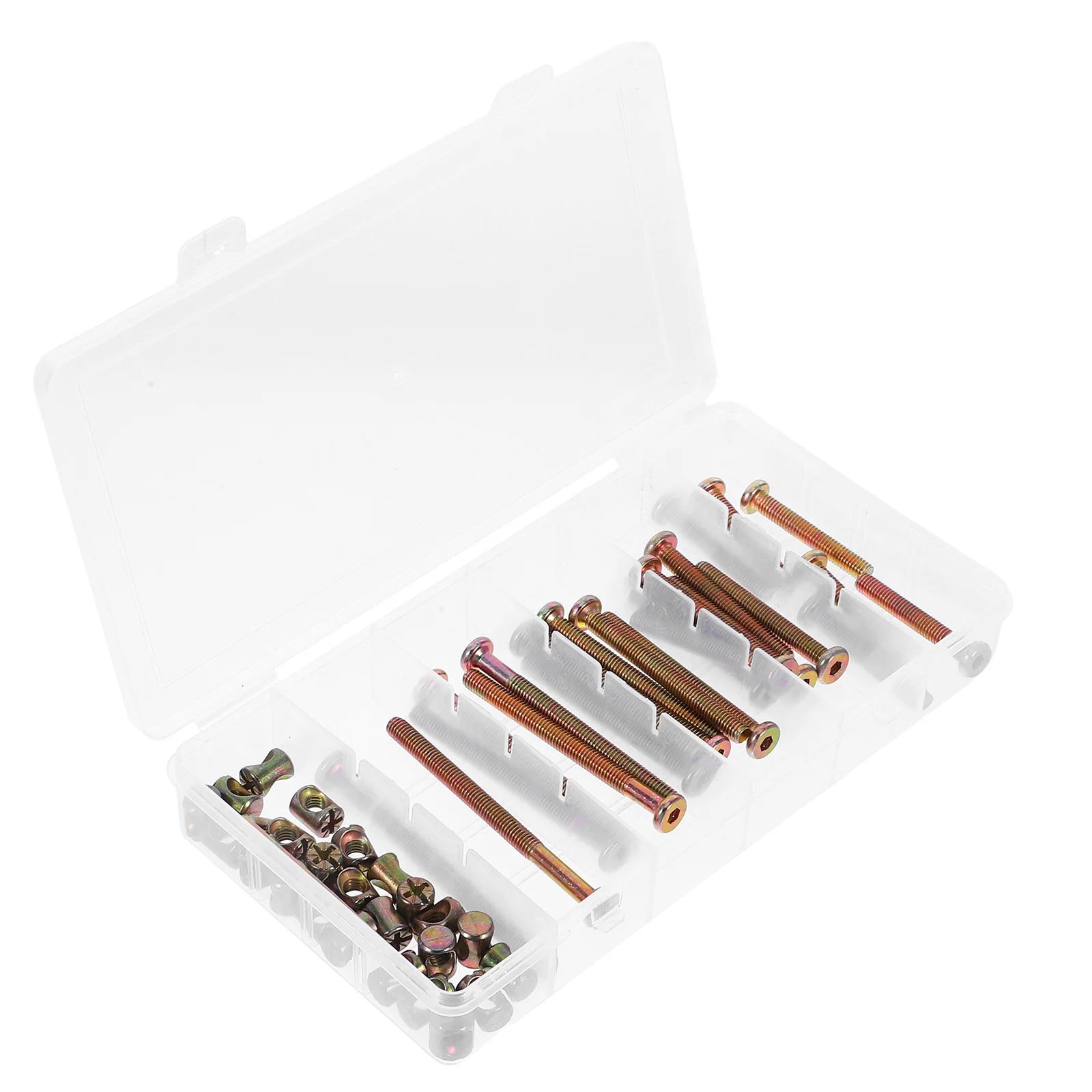 

49Pcs Hex Socket Drive Screw Nut Set Metal Furniture Hardware Kit Durable Bed Frame Repair Gate Door Maintenance