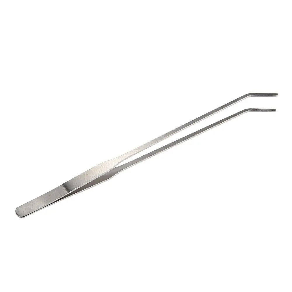 ABZT Aquarium Fish Tank Live Plants Curved Tweezers Cutting Stainless Steel 28cm