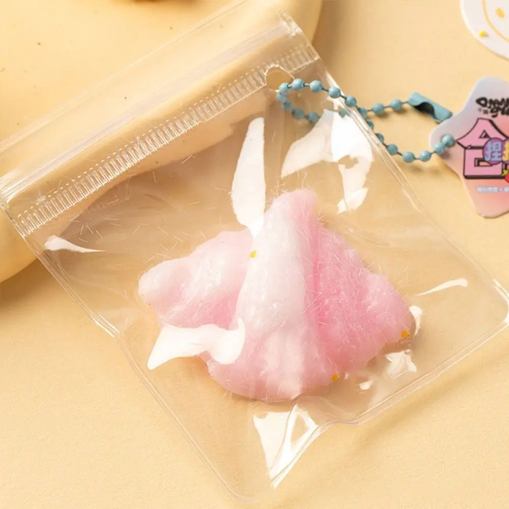 Cute Simulation Bread Pinching Keychain Mini TPR Pinch Pendant Slow Rebound Stress Release Toy Gift