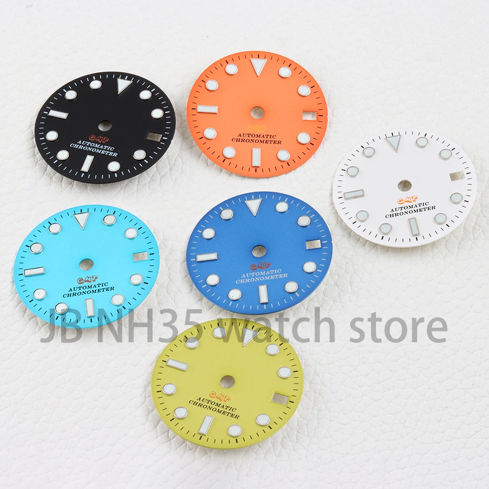 

NH35 Watch Dial 28.5mm Dial Green Luminous Date Window Suitable for Exporer GMT NH34 NH35 NH36 Movement Watch Accessories