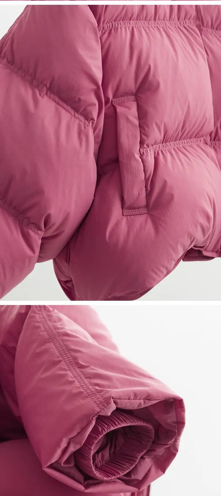 Collarless Short down Jacket, Petite Size, 90% White Duck down Puffer Jacket, Thickened Women's Coat