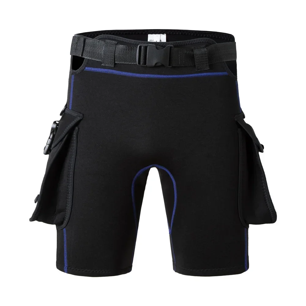 New Technical Diving Shorts Sun Protection Pants with Weight Pockets Adjustable Elastic Deep Diving Shorts Neoprene Diving Pants