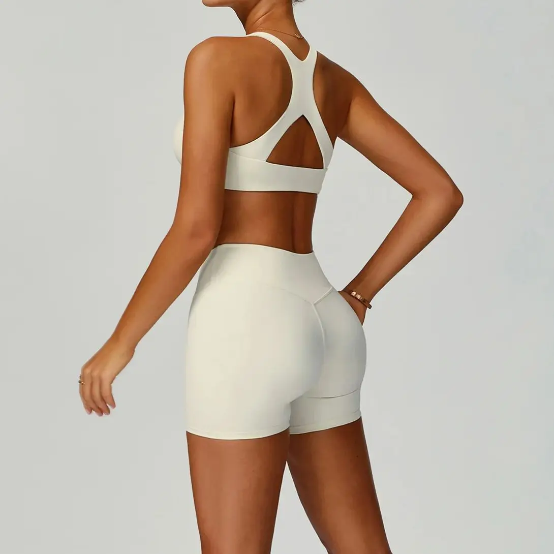 

Yoga Clothes Set 2PCS Gym Sports Shorts Set Women Sports Bra Top High Waist Quick Drying Fitness Suit Running Workout Tracksuit