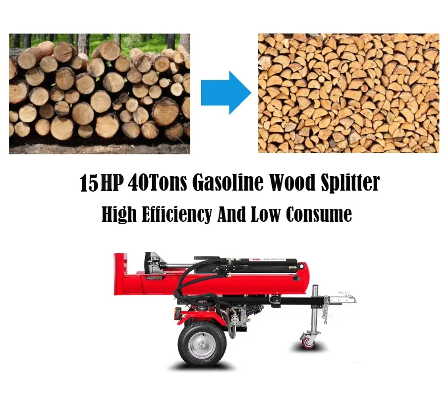 Customized Wood Splitter 15  40-Ton Hydraulic Log Separator Powered Mobile Firewood Processor Log Splitter CE Certified