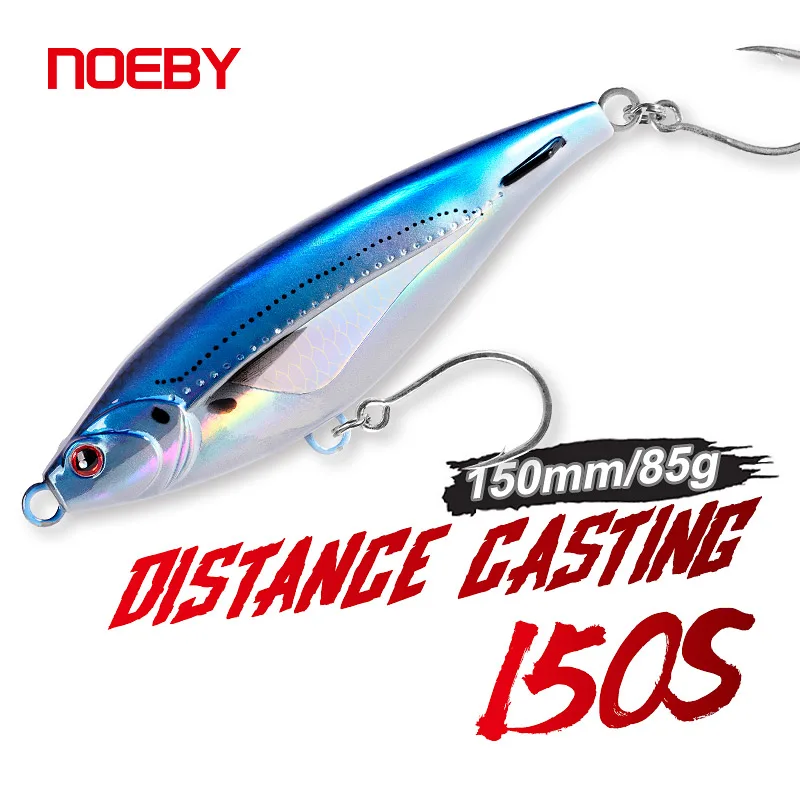 Przynęta wędkarska Noeby Sinking Stickbait 115mm 43g 150mm 85g, dalekiego zasięgu, typu pencil, sztuczna, twarda przynęta do połowów w wodzie słonej.