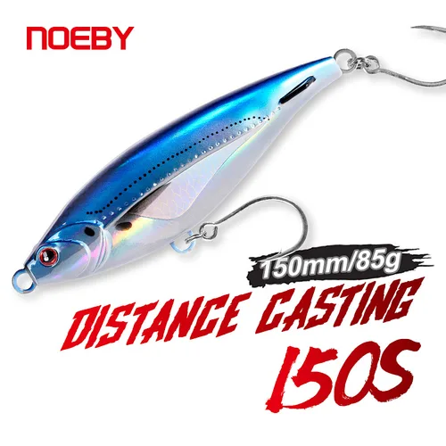 Noeby-señuelo de pesca Stickbait hundido, 115mm, 43g, 150mm, 85g, señuelo tipo lápiz de fundición larga, cebo duro Artificial para Señuelos de Pesca de agua salada