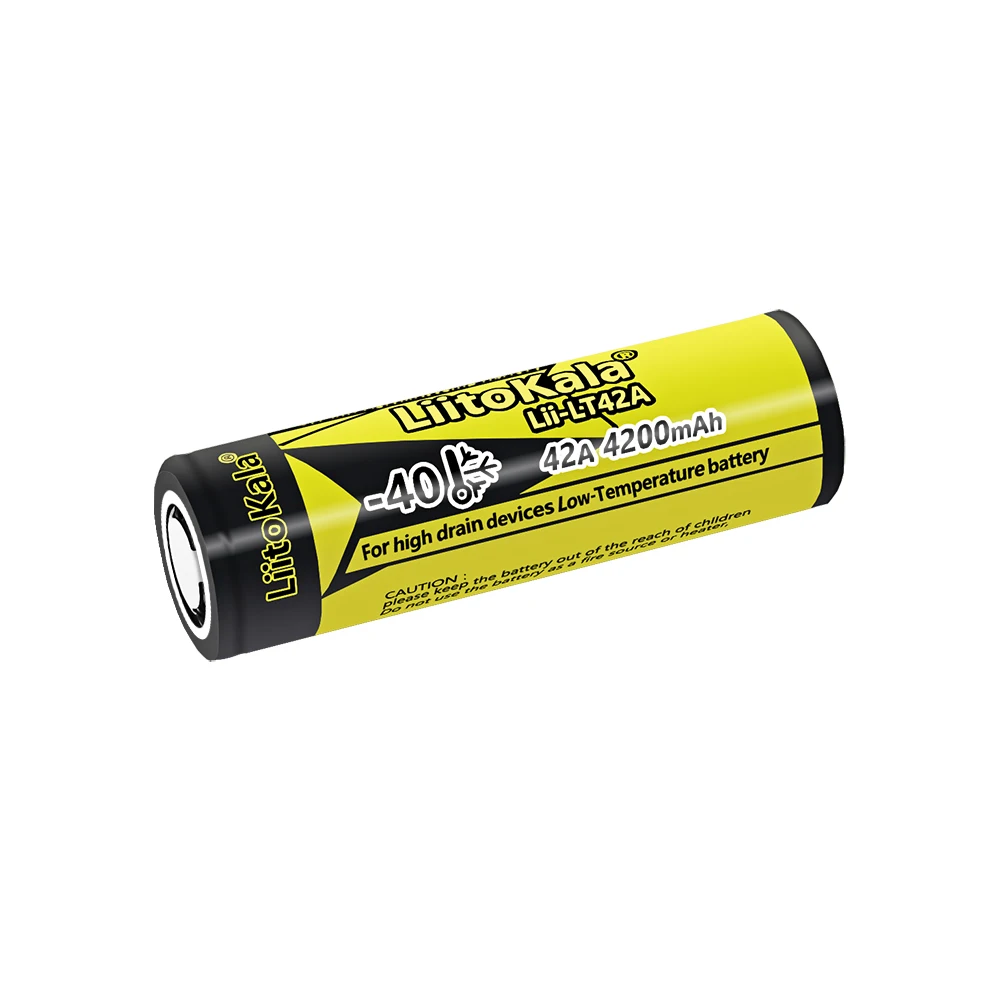 1-26PCS LiitoKala Lii-LT42A 21700 4200mAh 3.7V 10C High Discharge Power Rechargeable 21700 Battery Internal Resistance 10mohm