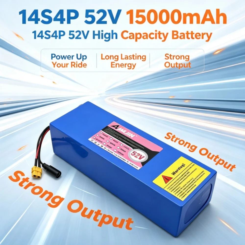 18650 13S4P lithium battery pack 48V 15Ah 800W high-power battery suitable for various transportation vehicles