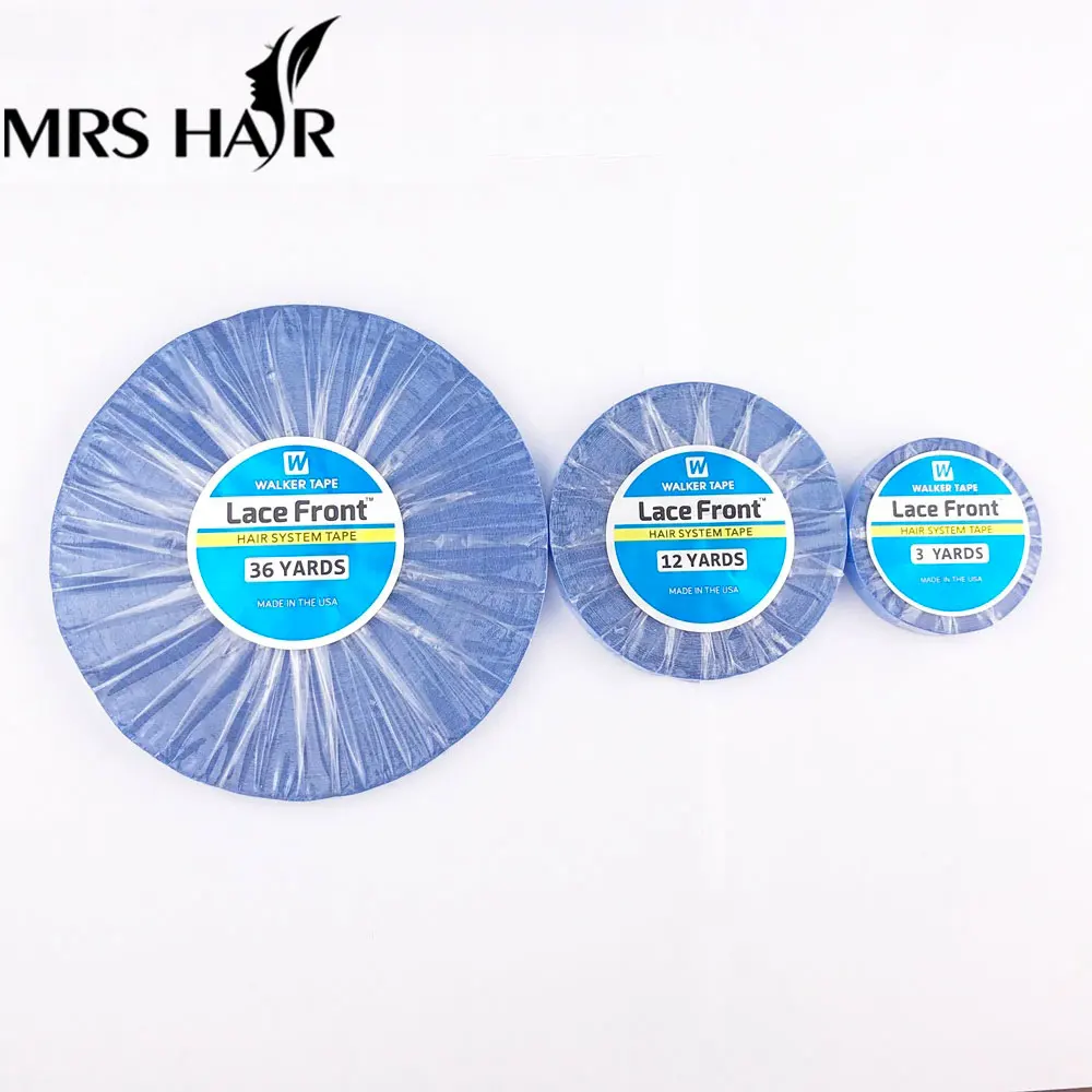 0.8cm Blue Lace Front Support Tape Double Sided Adhesive Hair Extension Tape For Tape Extension/Toupee/Lace Wig