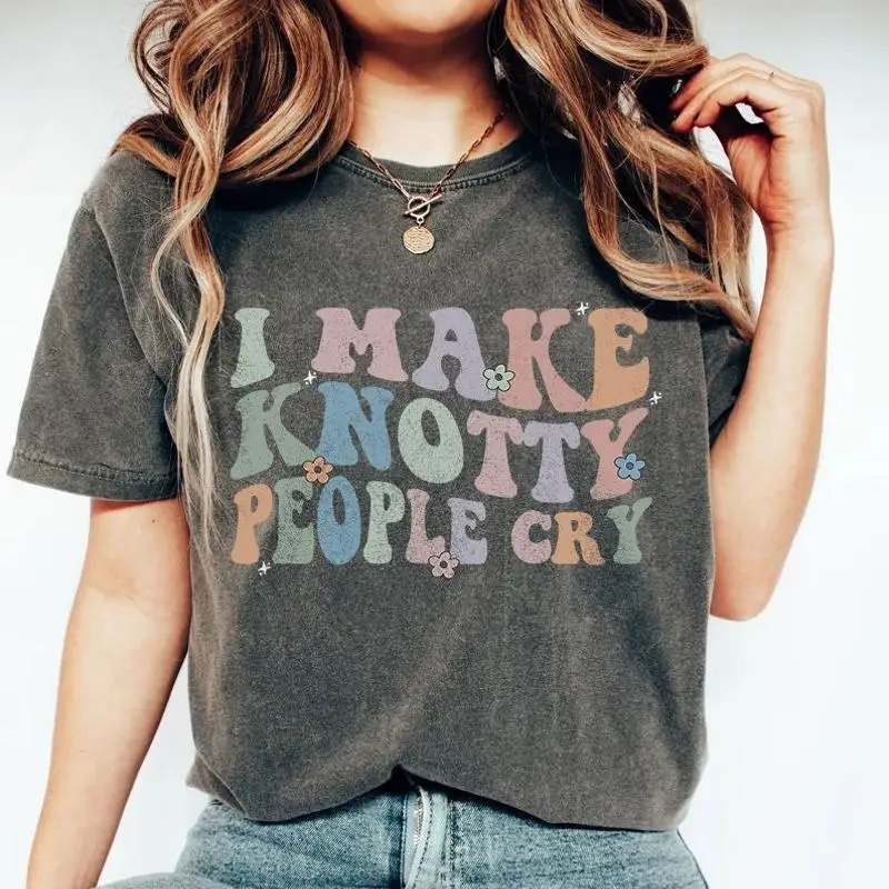 

I Make Knotty People Cry T Shirt Message Therapy Masseuse Physical Therapist Licensed Massage Retro