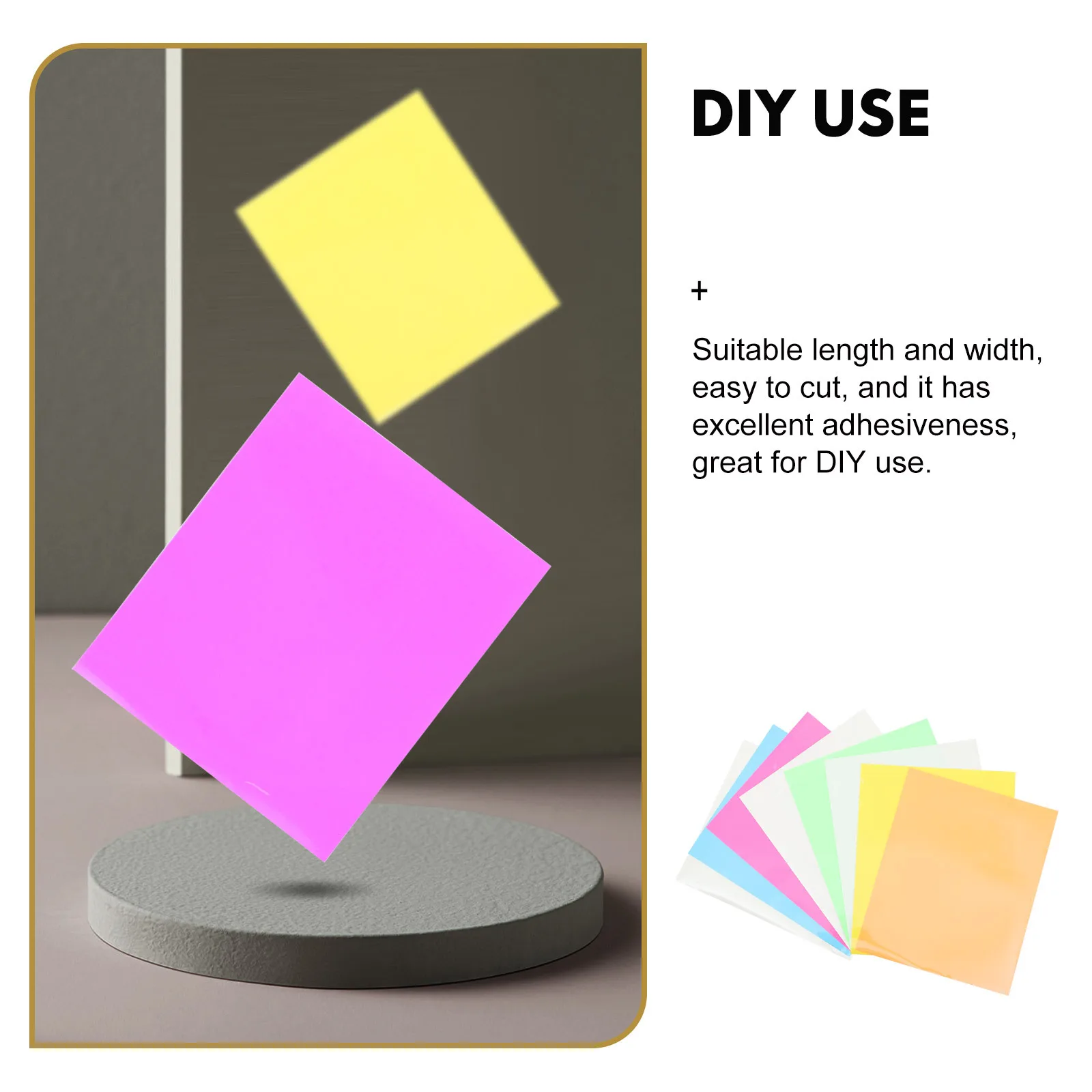 

8Pcs PU Heat Transfer Film Durable DIY Heat Pressing Film for T-Shirts Shoes Caps Fluorescent Sports Clothing Transfer Vinyl