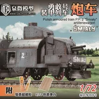 Q09001~Q09003 1/72 Polish Around Armored Train P.P.2 Brave Smialy Artillery Infantry Wagon Locomotive Assembly Model Hobby DIY