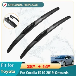 For Toyota Corolla E210 2019 2020 2021 2022 Accessories Frameless Wiper Blades Hatchback Front Rear Window Set Cleaning U J Hook