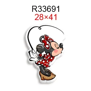 30 Pieces/lot Disney Design Mickey Minnie Mouse Flat Resin Planar Resin DIY Earrings Home Phone Case Bag Accessories