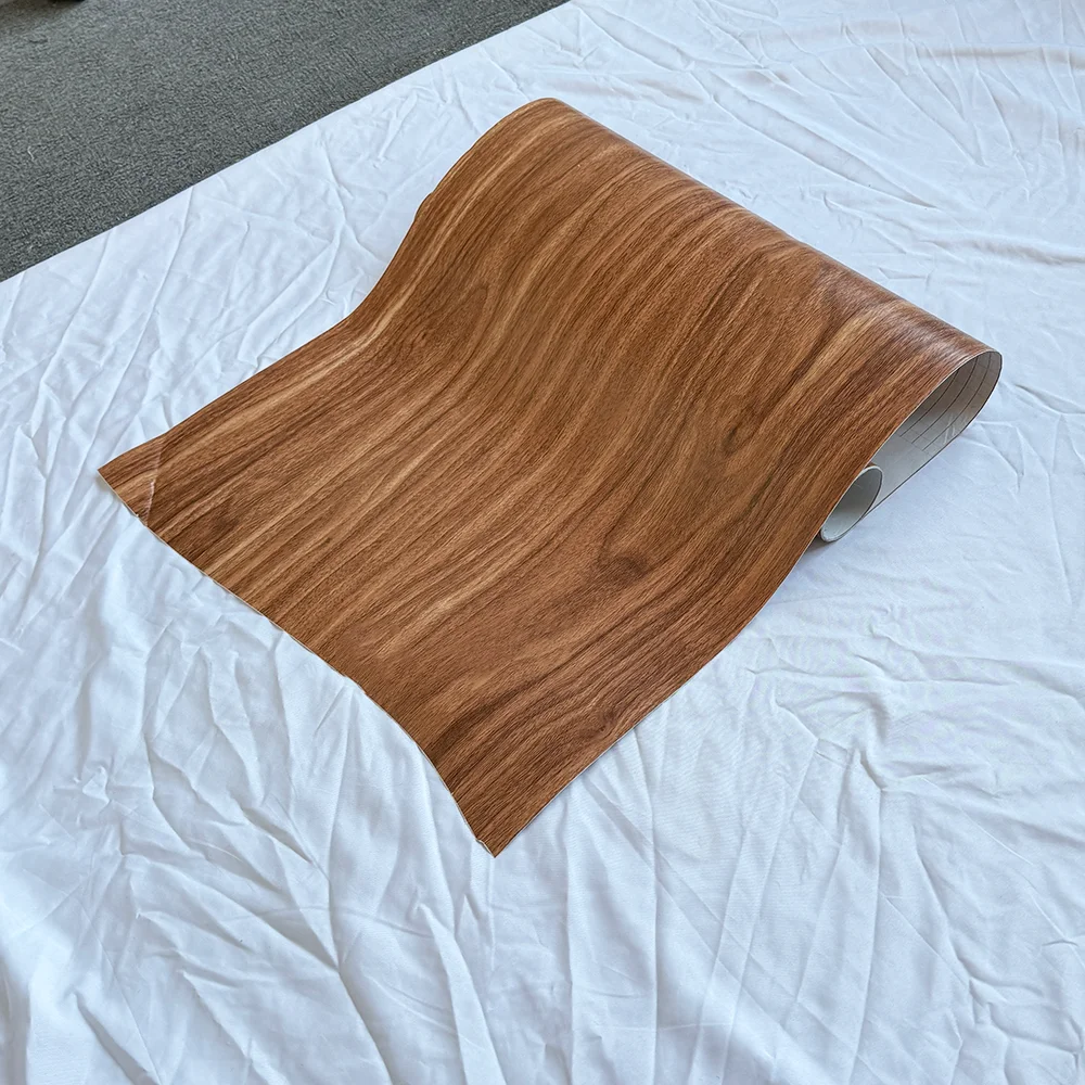 Walnut Wood Wallpaper – Removable Self Adhesivewaterproof PVC for Walls Shelves Desks Modern Vintage Home Decor Easy To Install