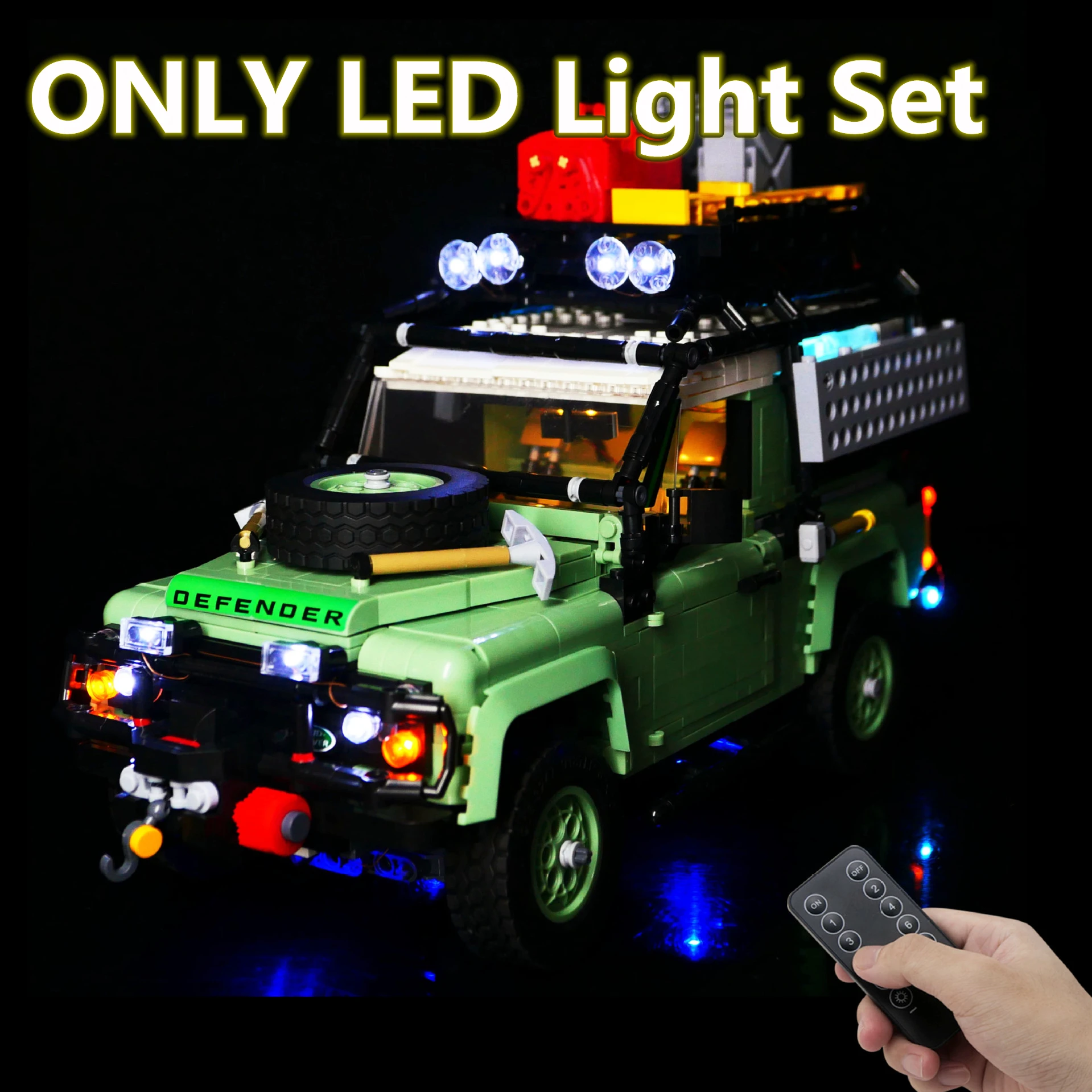 

IN STOCK Remote Control LED Light Set For LandRoverR Defender 90Compatible With LEGO 10317 Building Blocks bricks Accessory Toys