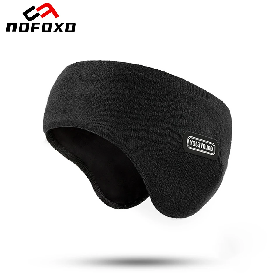 NOFOXO Winter Ear Warmer Windproof Earflap Skiing Plush Ear Protector Earmuffs Headband Ear Protection Outdoor Cycling Running