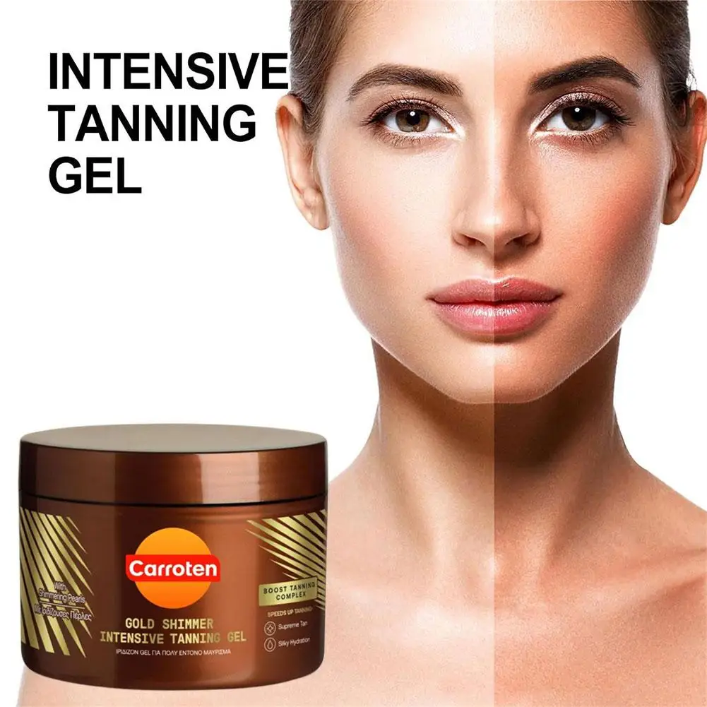 Carroten Intensive Tanning Gel, Fast Absorb Moisturizing Sun Tan Accelerator Lotion,Natural Bronze Tanning Cream for Face & Body - view 6