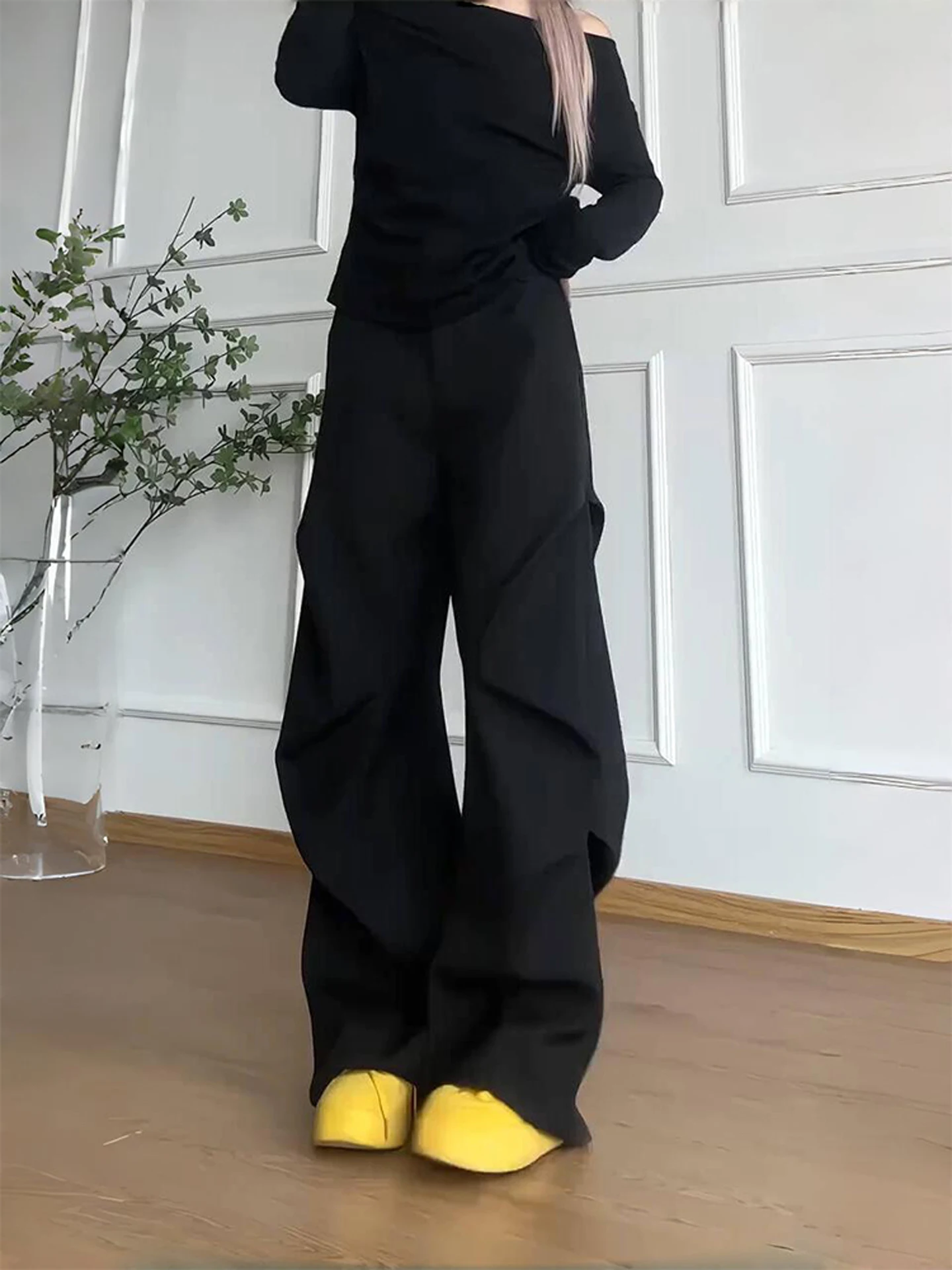 

Мужские брюки в американском стиле, свободного прямого кроя, CleanFit, повседневные, широкие, с легким клешем, струящиеся