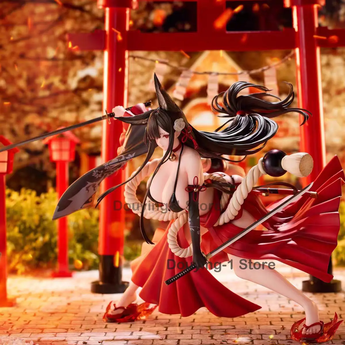 In Stock Hobby Sakura Lost Order 1/7 Geisha Fox Girl Cherry Blossom Brand New Genuine Desktop Ornaments Action Figure Model