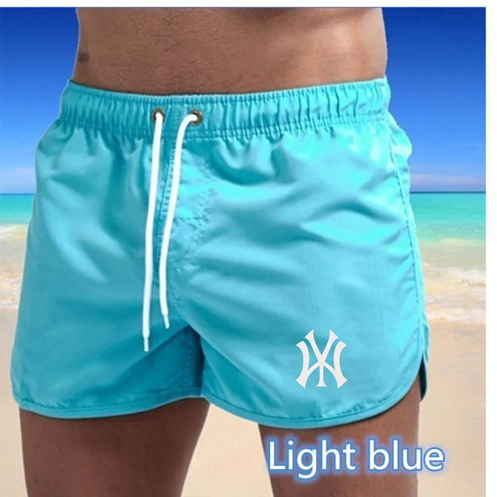 Calções de praia de luxo cuecas de placa rápida 2025 novo verão quente troncos de natação esporte ginásio correndo shorts masculino beachweardry dos homens siwmwear