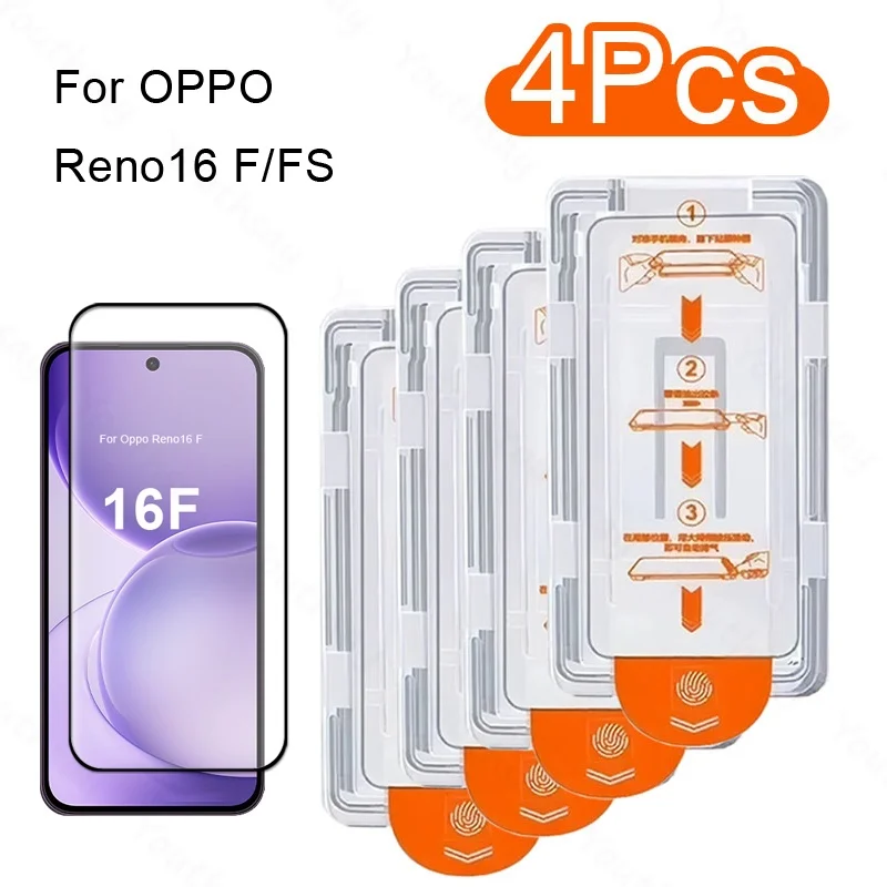 For OPPO Reno 16F Glass Oleophobic Coating Dust Free Screen Protector Reno 16 F FS Glass Tempered Easy Installation Glass