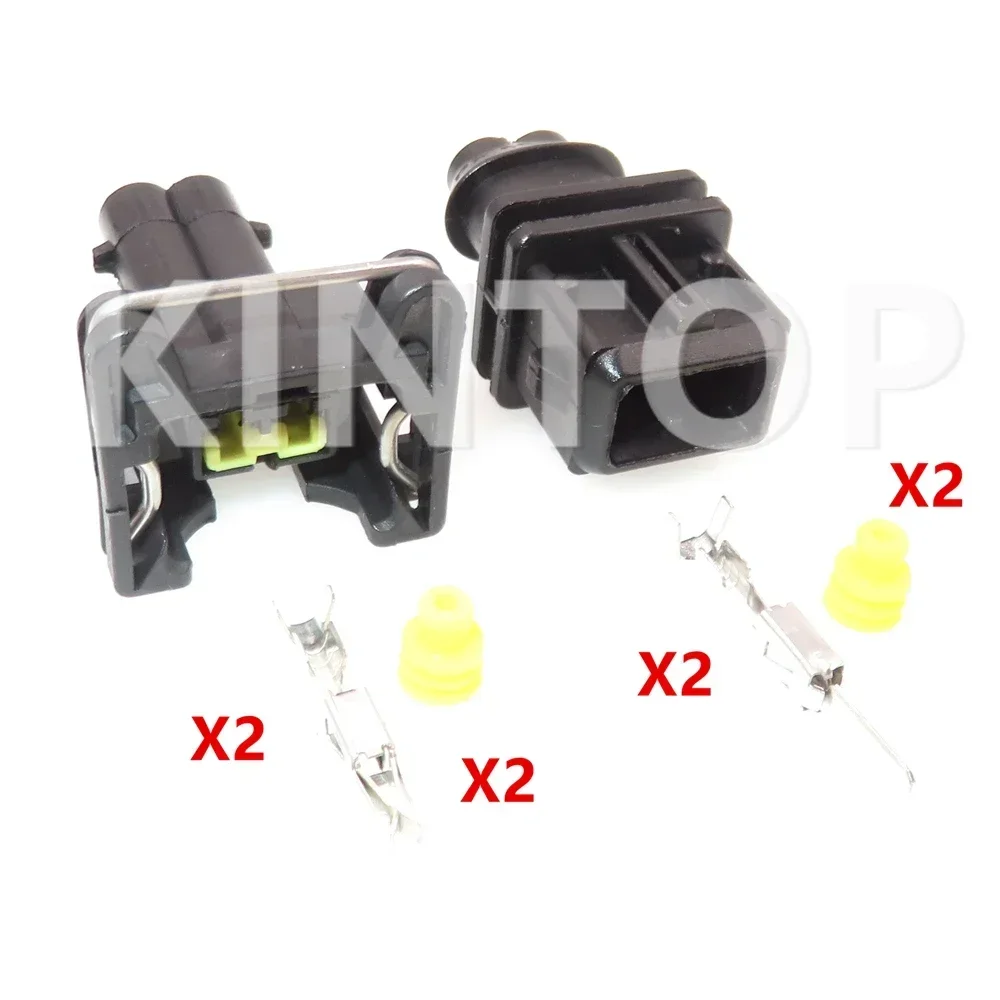 1 Set 2 Pins Car Water Temperature Sensor Cable Harness Socket 106462-1 368354-1 AC Assembly Nozzle Ignition Coil Sealed Plug - Detail 1