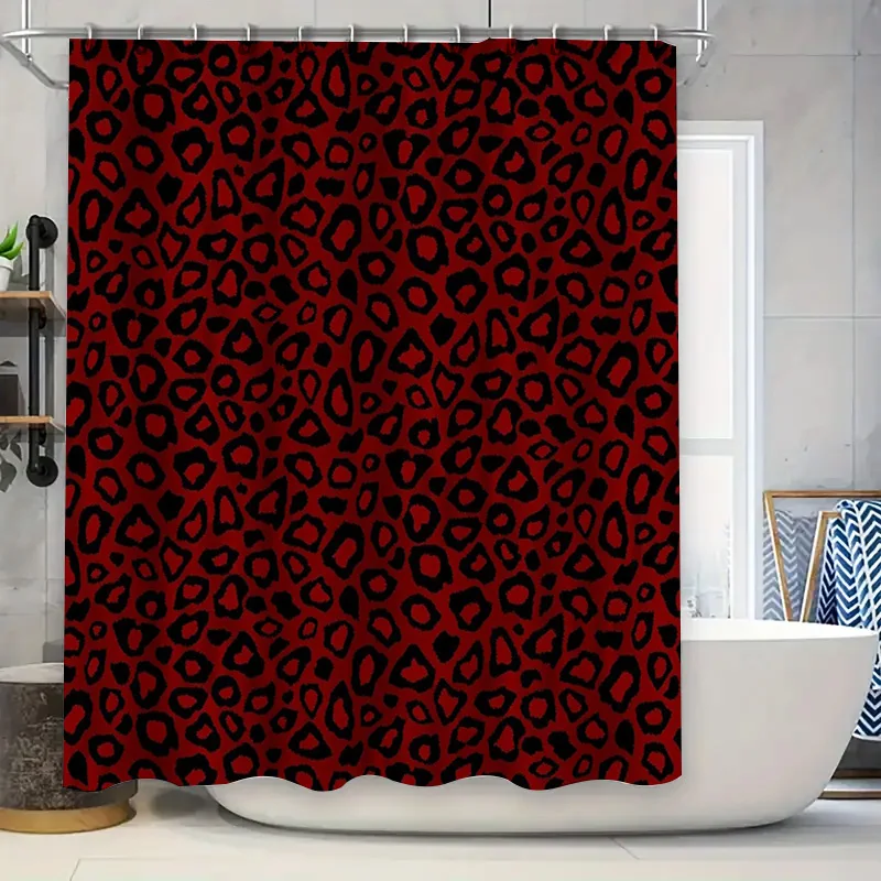 

Leopard Print Shower Curtain Wildlife Jungle Animal Pattern Bathroom Decor Waterproof Fabric Washable Liner