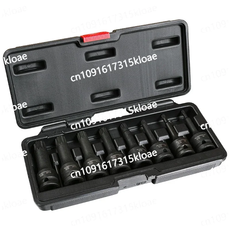 Twelve-angle pneumatic screwdriver sleeve set