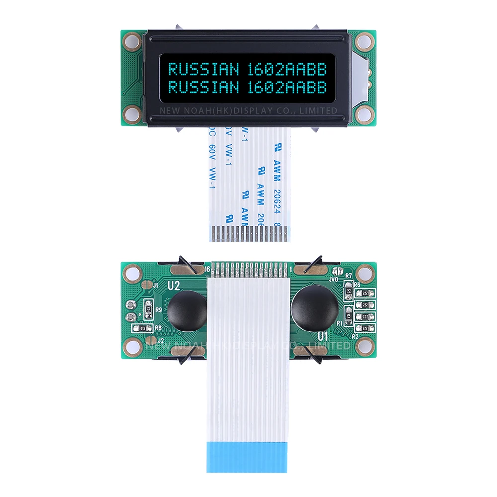 Russian DFSTN Black Film Ice Blue 1602A-20-1A Character LCD Display Screen 16X2 1602 5V LCD/LCM Display Screen 5V LCD Screen