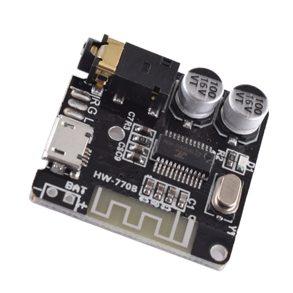 5-20 stks Audio Receiver Board Bluetooth 5.0 MP3 Lossless Decoder Board 3.7-5 V AUX Type-C Draadloze Stereo Muziek Module Voor DIY Kit