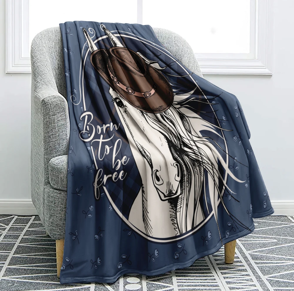 

Zebra Fluffy Blanket Animal Horse Throw Blanket Tropical Beach Flannel Blanket Soft & Cozy for Bed Couch Vacation Airplane