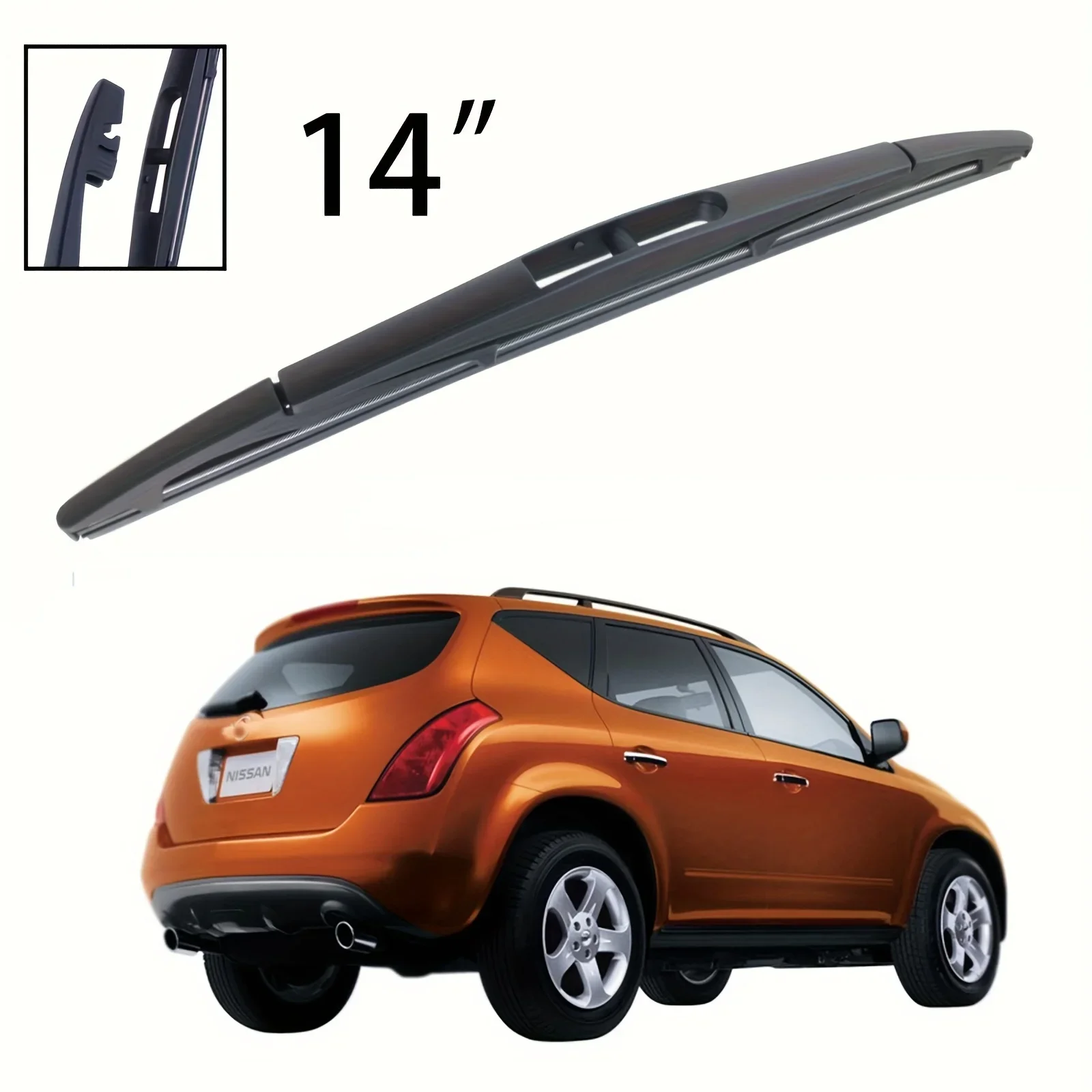

14" Rear Wiper Blade Windshield Windscreen Tailgate Window Car Rain Brush For Nissan Murano Z50 2004 - 2008